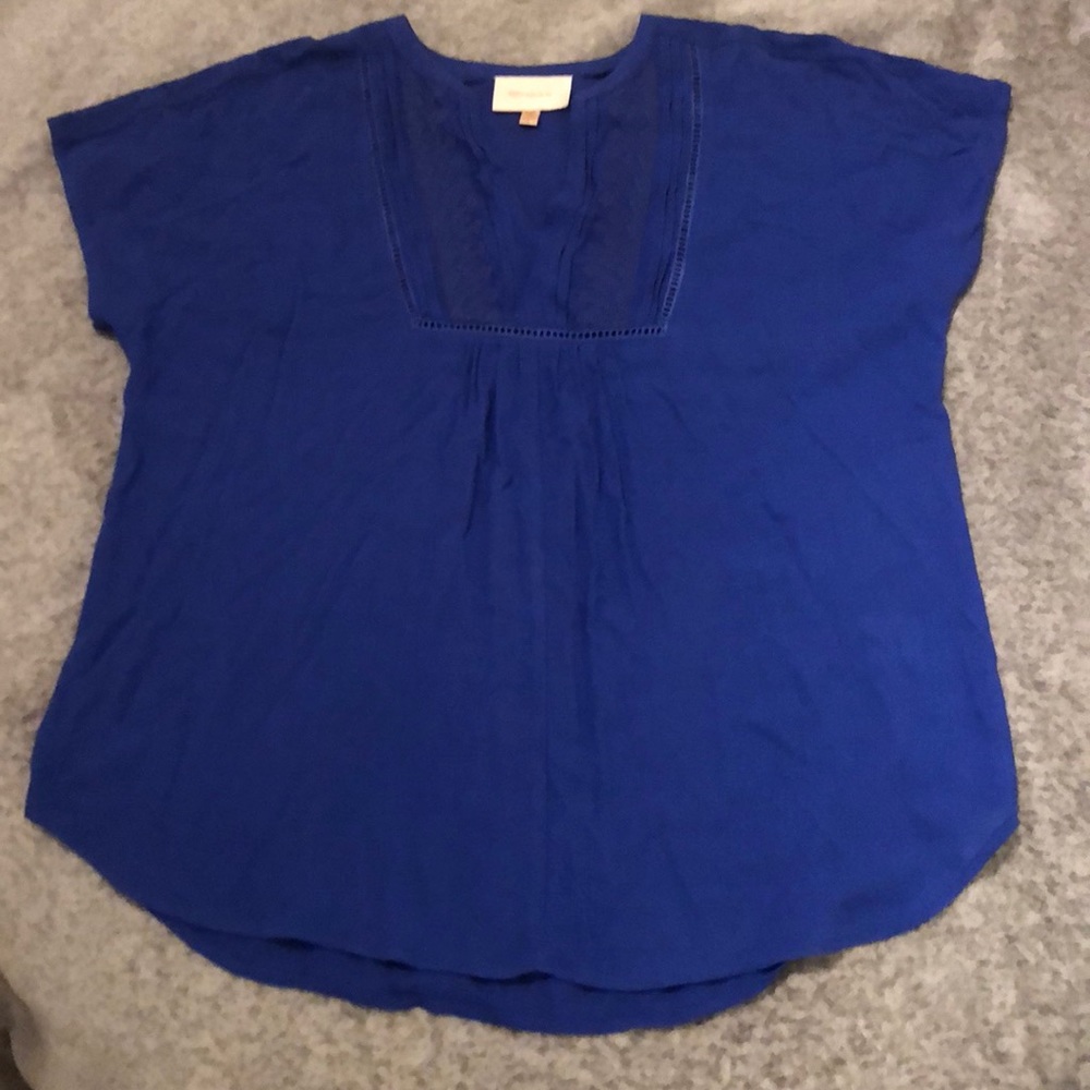 Blue Embroidered Blouse